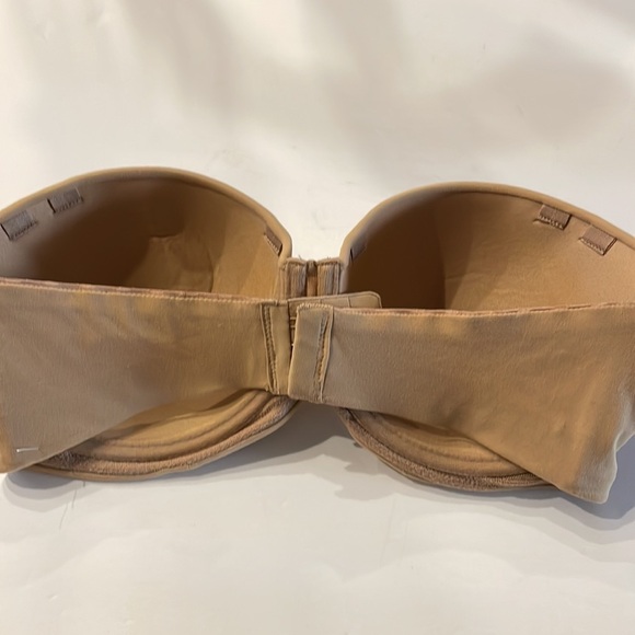 SOMA Embraceable Strapless full coverage bra underwire warm amber / tan 34DD - Picture 4 of 13